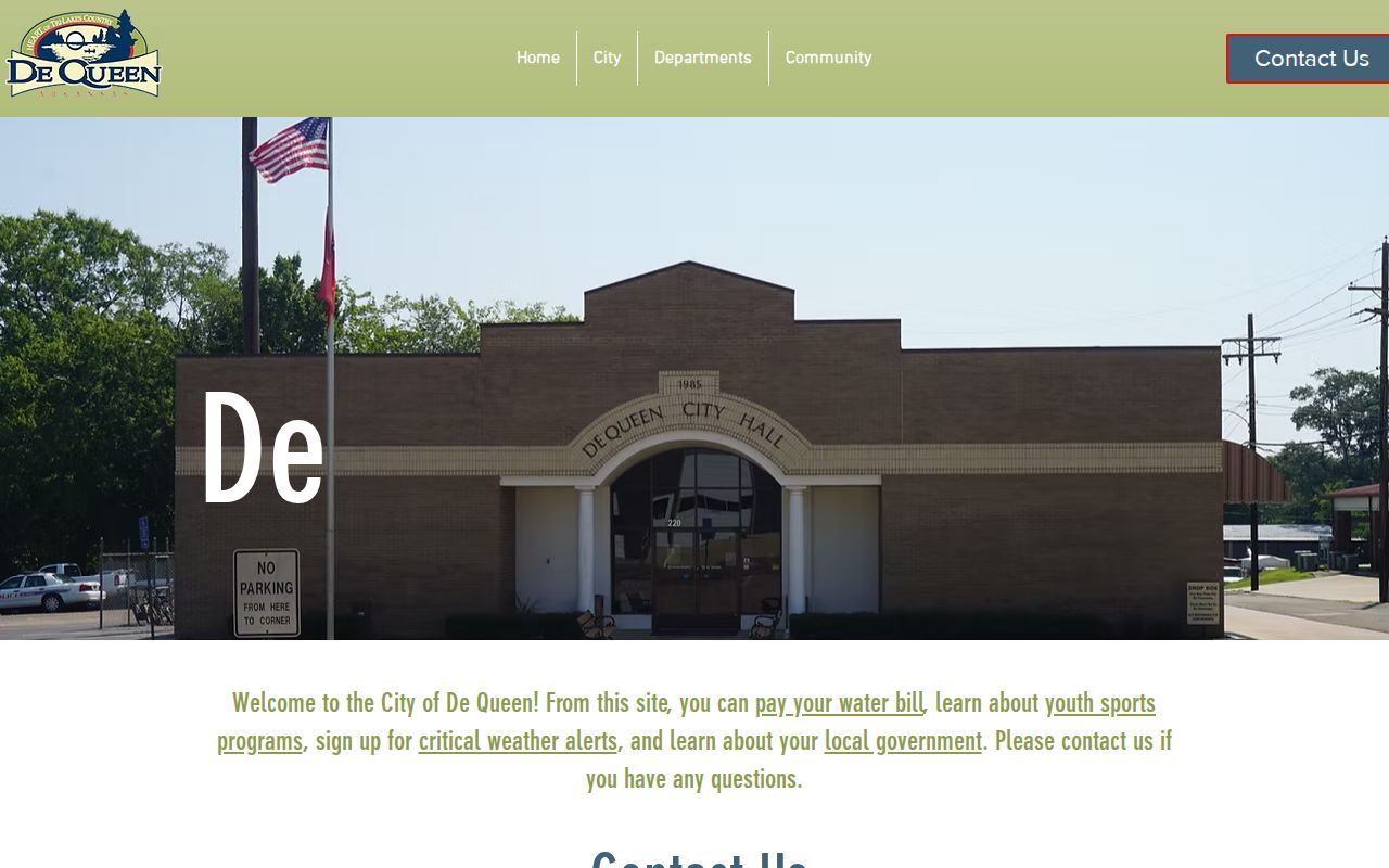De Queen court docket city portal and City Hall distinction