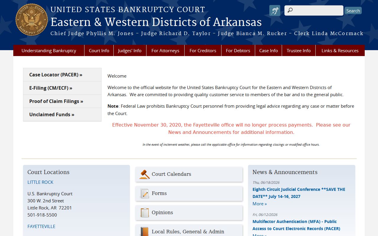 Gillham court docket comparison with Western District bankruptcy records