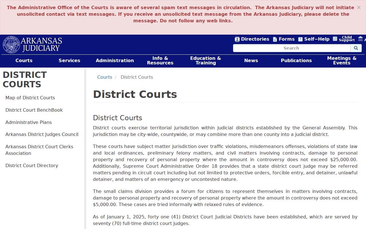 Sevier County District Court docket jurisdiction information